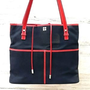 VTG EUC KATE SPADE CANVAS AND LEATHER BAG